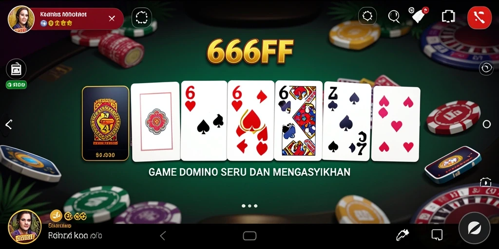 Screenshot gameplay 666FF yang menunjukkan permainan domino yang seru.
