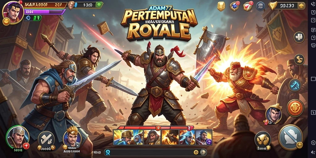 Tampilan gameplay ADAM77 yang mendebarkan di arena Battle Royale.