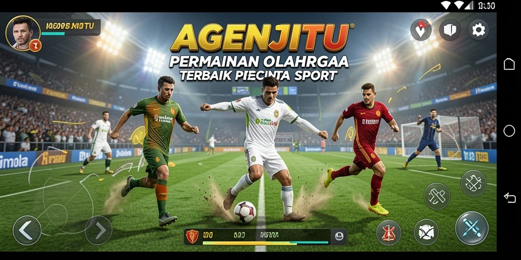 Tangkapan layar AGENJITU menampilkan aksi olahraga yang seru.