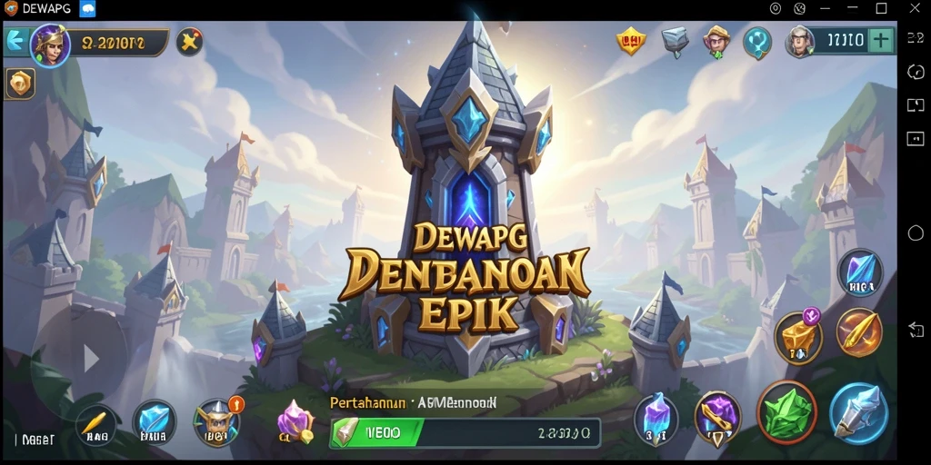 Gameplay seru DEWAPG dengan pertahanan menara yang strategis.