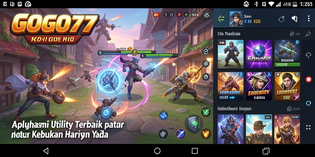 Tampilan antarmuka GOGO77 dengan fitur Utility yang beragam.