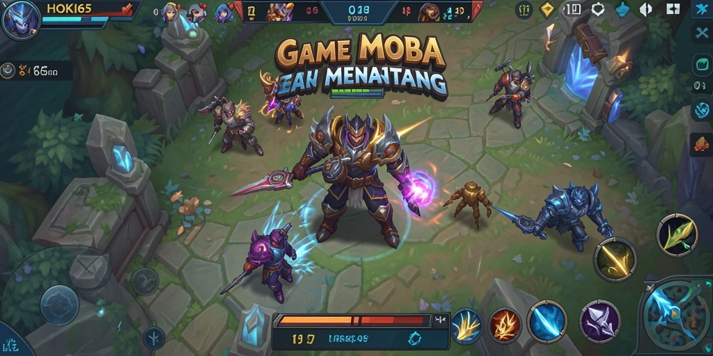 Screenshot HOKI65 menampilkan aksi seru dalam gameplay MOBA.
