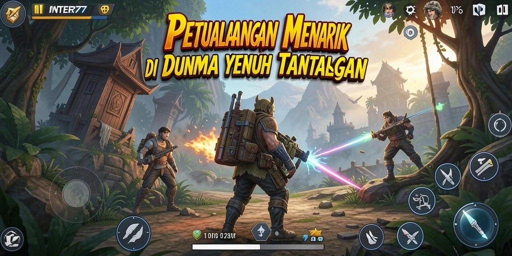 Screenshot gameplay INTER77 yang menampilkan aksi petualangan seru.