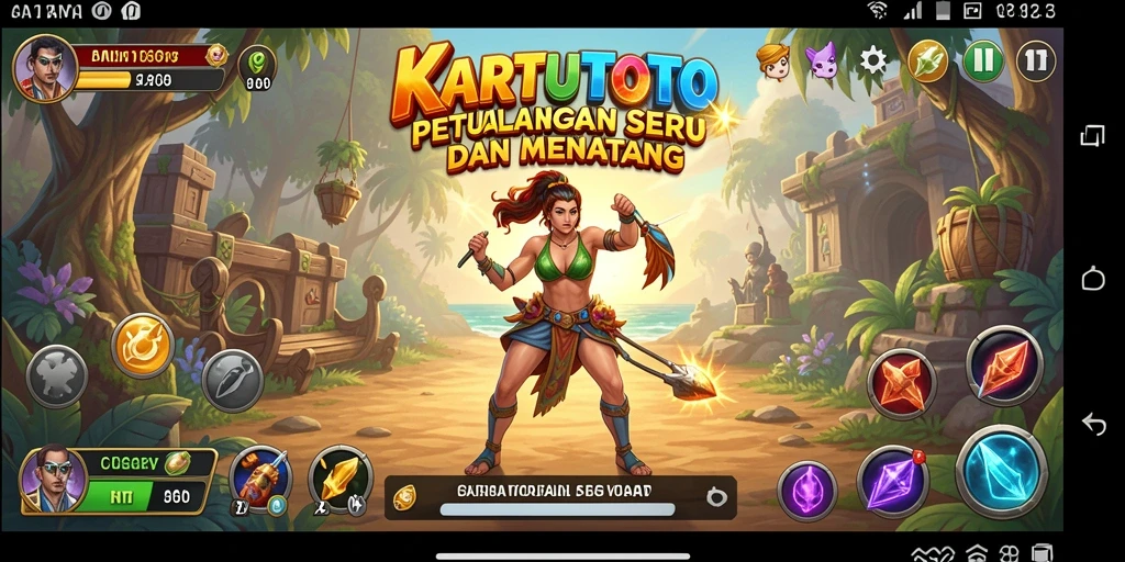 Tampilan gameplay seru dalam KARTUTOTO dengan tantangan penuh aksi.