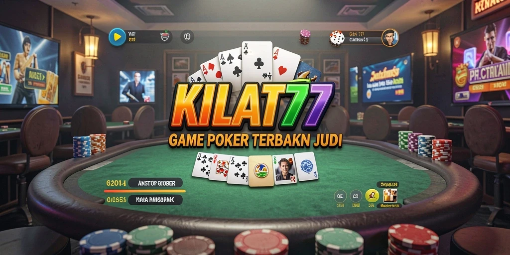 Tampilan gameplay KILAT77 dengan suasana poker yang exciting.