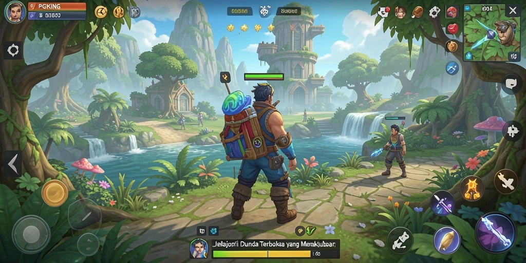 Gameplay PGKING menunjukkan petualangan luar biasa di dunia terbuka.