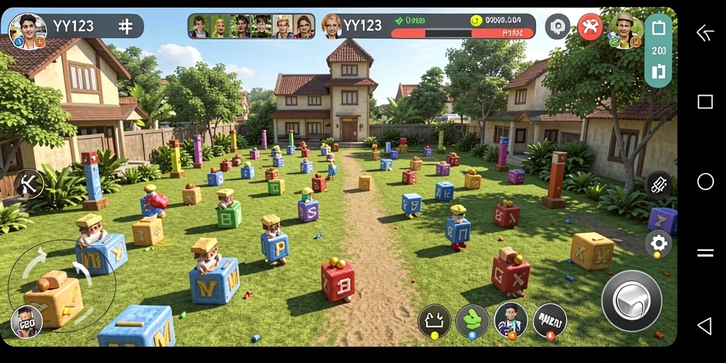 Gambaran gameplay menantang dalam permainan Puzzle YY123.