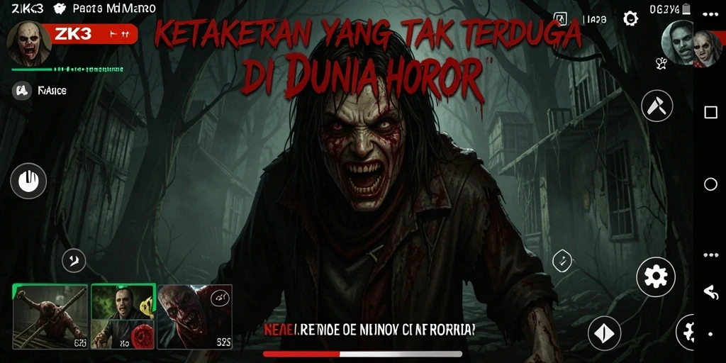 Gameplay menegangkan di ZK3 dengan efek suara yang menakutkan.
